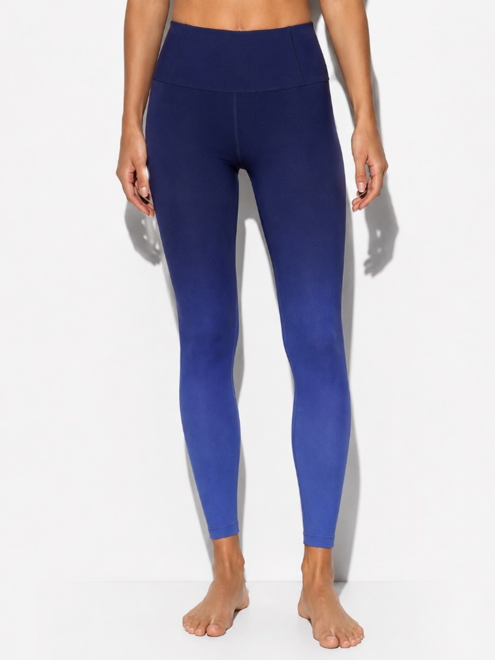 Spiritual Gangster Ombré Blue Love Sculpt Ribbed Leggings M/L High Rise